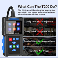 NCFKOS T200 Universal OBD2 escáner lector de código de falla de motor de coche herramienta de diagnóstico CAN para todos los vehículos OBDII desde 1996 y más nuevo