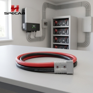 كابل شمسي مخصص 16 مم² 6AWG مع قابس طاقة SB50 بقوة 50 أمبير لأنظمة تخزين البطاريات الشمسية واتصالات ESS - Product Image 1