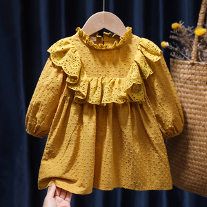 Vêtements pour petites filles, <span class=keywords><strong>robe</strong></span> de printemps et d'automne pour enfants, <span class=keywords><strong>robe</strong></span> princesse fleurie, jupe coréenne de printemps - Product Image 2