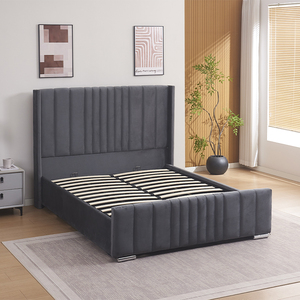 Bedroom Furniture Soft <b>Bed</b> Frame Eco-Friendly Durable Upholstery Storage <b>Bed</b> <b>Queen</b> King <b>Bed</b> Frame Home - Product Image 2