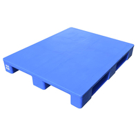 Palette Euro monoface à surface lisse et hygiénique, en HDPE, 4 voies, 1200x1000x195mm, charge statique 4T, charge dynamique 1T