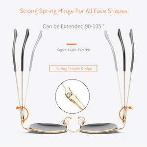 Gafas de Sol Redondas para Mujer Gref Jack, Lentes Polarizadas TAC con Protección UV400, Marco Metálico, Estilo Moderno 1608 - Product Image 3