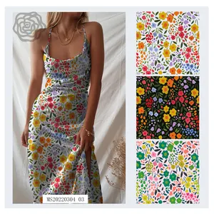 Tela de algodón con estampado Digital para ropa, tejido personalizado de alta calidad con diseño Floral Liberty, venta directa de fábrica