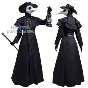 Costume de Médecin de la Peste Style Punk pour Adulte HP, Uniforme d'Assassin avec Combinaison à Bec, Personnage TV pour Halloween et Cosplay - Product Image 1