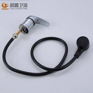 Robinet de lavabo pour salon de coiffure Morning Dew, chaise de lavage avec structure métallique, eau chaude et froide, et ensemble de pommeau de douche - Product Image 3