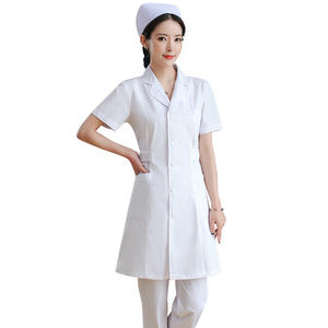Camice bianco da donna uniforme da infermiera per cure mediche odontoiatriche casa di cura di bellezza orale-ospedale a maniche corte - Product Image 5