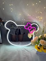 Luces de neón personalizadas de diseño gratuito, luz de espejo, arte de pared, LED Flexible para habitación de niñas, vestido de salón de belleza, decoración IP65, paisaje