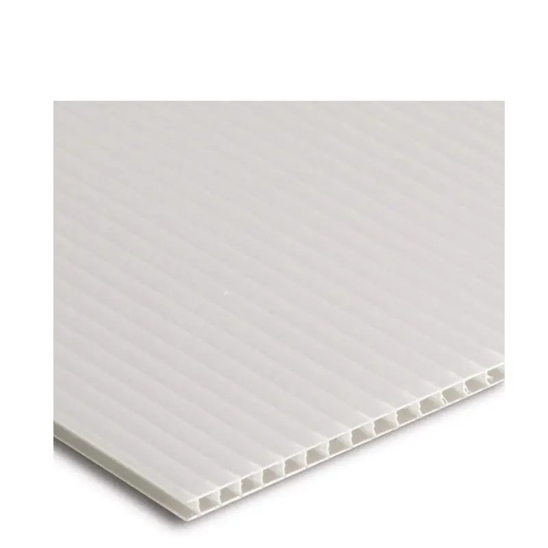 White PP Corrugated Recycled Plastic Sheet 24" X 48"