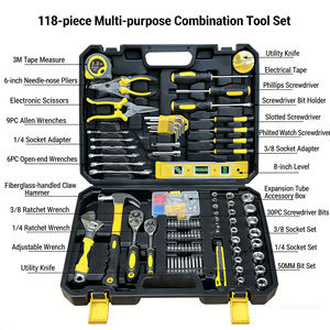 Juego <span class=keywords><strong>de</strong></span> <span class=keywords><strong>Herramientas</strong></span> Manuales Multiusos <span class=keywords><strong>de</strong></span> 38/108 Piezas <span class=keywords><strong>de</strong></span> Acero al Carbono, Destornillador, Llave Hexagonal, Estuche Rígido <span class=keywords><strong>para</strong></span> Reparaciones Domésticas y Automotrices - Product Image 4