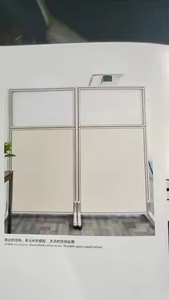 Mur de séparation d'écran de panneau de verre de cadre visible moderne - Product Image 2