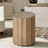 Table d'appoint en bois massif durable au design nordique moderne pour salon, chambre à coucher, meubles de maison