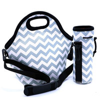 Nouveauté OEM Logo Haute Qualité néoprène Lunch Tote Lavable Lunchbox Bag Néoprène Tote Lunch Cooler Bag