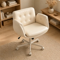 Chaise de bureau moderne confortable et réglable, pivotante, avec accoudoirs réglables, dossier solide, roulettes et structure métallique