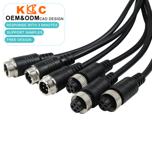 สายเชื่อมต่อกันน้ำ GX12, ปลั๊กแบบ Aviation 2/3/4/5/6 ขา, สายต่อแบบตัวผู้ต่อกับตัวเมีย, กล้องวงจรปิดสำหรับยานพาหนะ - Product Image 1