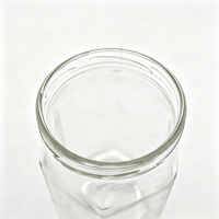 Botol Kaca Heksagonal Bulat untuk Selai, Saus, Madu, dengan Tutup Logam Putar, Pesanan Khusus Langsung dari Pabrik Shanghai