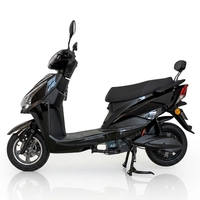Moto électrique 3000W noire avec rétroviseur, 72V20AH, la meilleure moto électrique à deux roues super puissante pour la livraison de nourriture