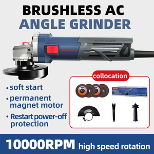 Gerinda sudut <span class=keywords><strong>125MM</strong></span> kualitas tinggi, gerinda sudut 1900W maksimum daya dengan kecepatan variabel dari 3000 hingga 10000 RPM - Product Image 6