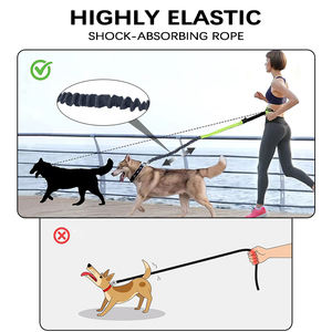 Set Guinzaglio per Cani Multifunzionale Regolabile a Mani Libere per Sport all'Aperto con Marsupio Impermeabile in Nylon per Corsa - Product Image 3