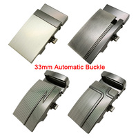 Boucle de ceinture automatique à cliquet de 33 mm en gros, verrouillage automatique, réglable, sans nickel, en métal, pour ceintures en cuir pour hommes, quincaillerie de qualité supérieure