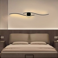 Applique murale LED design nordique en aluminium pour salon, chambre, porche, escalier avec boîtier inférieur 86, intensité variable
