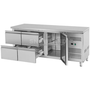<span class=keywords><strong>4</strong></span> <span class=keywords><strong>cassetti</strong></span> in acciaio inox commerciale tavolo da lavoro refrigeratore congelatore frigorifero sotto il piano frigo - Product Image 6