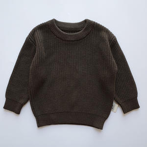 Sweater rajut anak-anak, baju hangat anak-anak rajut benang Chunky rajut bayi baru lahir, katun Solid Unisex musim gugur musim dingin untuk anak laki-laki dan Gi - Product Image 5