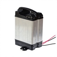 Boîtier de batterie pour vélo électrique ALX136, robuste, argenté, coins renforcés, compatible 36V-72V 18650/21700, coque vide en ABS+alliage d'aluminium