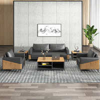 Canapé de bureau présidentiel au design moderne et luxueux, canapé de direction en cuir, ensemble de canapés de bureau luxueux