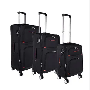 Marksman-Juego de maletas con ruedas de 20, 24 y 28 pulgadas, equipaje de nailon suave, 4 ruedas, 3 unidades