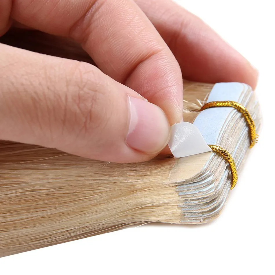 LTHAIR sıcak satış 12A rus çift çekilmiş sarışın bant Ins ham bakire insan saç uzatma % 100% doğal bant
