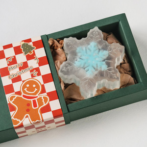 Handmade Herbal Christmas Snowflake Solid Essential Oil Fragrance Bar <b>Soap</b> Holiday Gift Box Matching Bath Cleanser for All Skin - Product Image 2