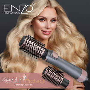 <span class=keywords><strong>ENZO</strong></span> professionale 2 in 1 spazzola rotante ad aria calda per lo Styling e il controllo crespo <span class=keywords><strong>Auto</strong></span> rotante arricciatura negativa spazzola per capelli ionici - Product Image 2