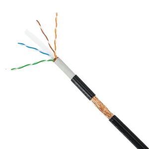 Penjualan Terbaik Tiongkok kabel lan cca ccu 25awg cat6 sftp kabel luar ruangan cat 6 kabel jaringan terlindung