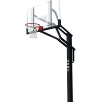 Höhenverstellbares Indoor/Outdoor Basketball-System mit Sicherheitsbasis aus gehärtetem Glas und Aluminiumrahmen für Sportplatz-Ausrüstung