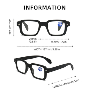 <span class=keywords><strong>Gafas</strong></span> de Lectura de Moda 2026, Anti Luz Azul, <span class=keywords><strong>Presbicia</strong></span>, Unisex, Hombres y Mujeres, Rectangulares, Económicas, 1.0 1.5 2.0 - Product Image 3