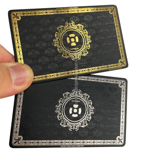 Tarjetas de Visita de Metal de Lujo en Acero Inoxidable, Tarjetas de Presentación Metálicas Negras Mate - Product Image 1