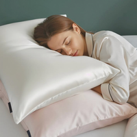 Taie d'oreiller en soie de mûrier de qualité supérieure 6A, faible friction, pour réduire les frisottis et atténuer les rides du sommeil
