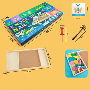 Montessori móng tay Búa hỗ trợ giảng dạy phong cách mới trẻ em tự làm câu đố trò chơi trẻ em nhận thức đồ chơi bằng gỗ Montessori khối thiết lập - Product Image 3