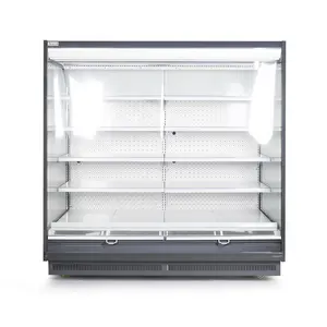 Compresor enchufable, refrigerador multicubierta abierto para exhibición de supermercado