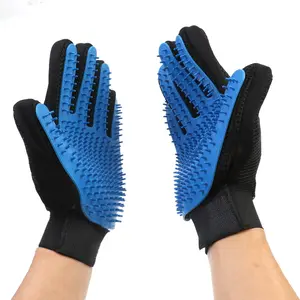 Upgrade-Version 259 Tipps Hundesalon Sauber Glove Sanfte Deshedding Hund Bad Pinsel Handschuh Effiziente Pet Haar Entferner Mitt Handschuhe