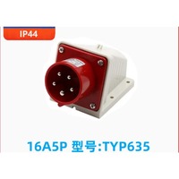Prise d'alimentation WEIPU TYP635 à montage en surface, 16A 400V 5 broches (3P+N+E) IP44 IEC60309, connecteur industriel étanche triphasé