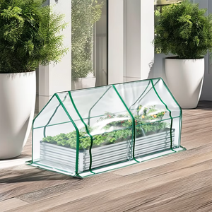 VERTAK Cama de jardín de hierbas al aire libre Cama de jardín de metal de fácil montaje al por mayor Cama de jardín elevada con invernadero - Product Image 2