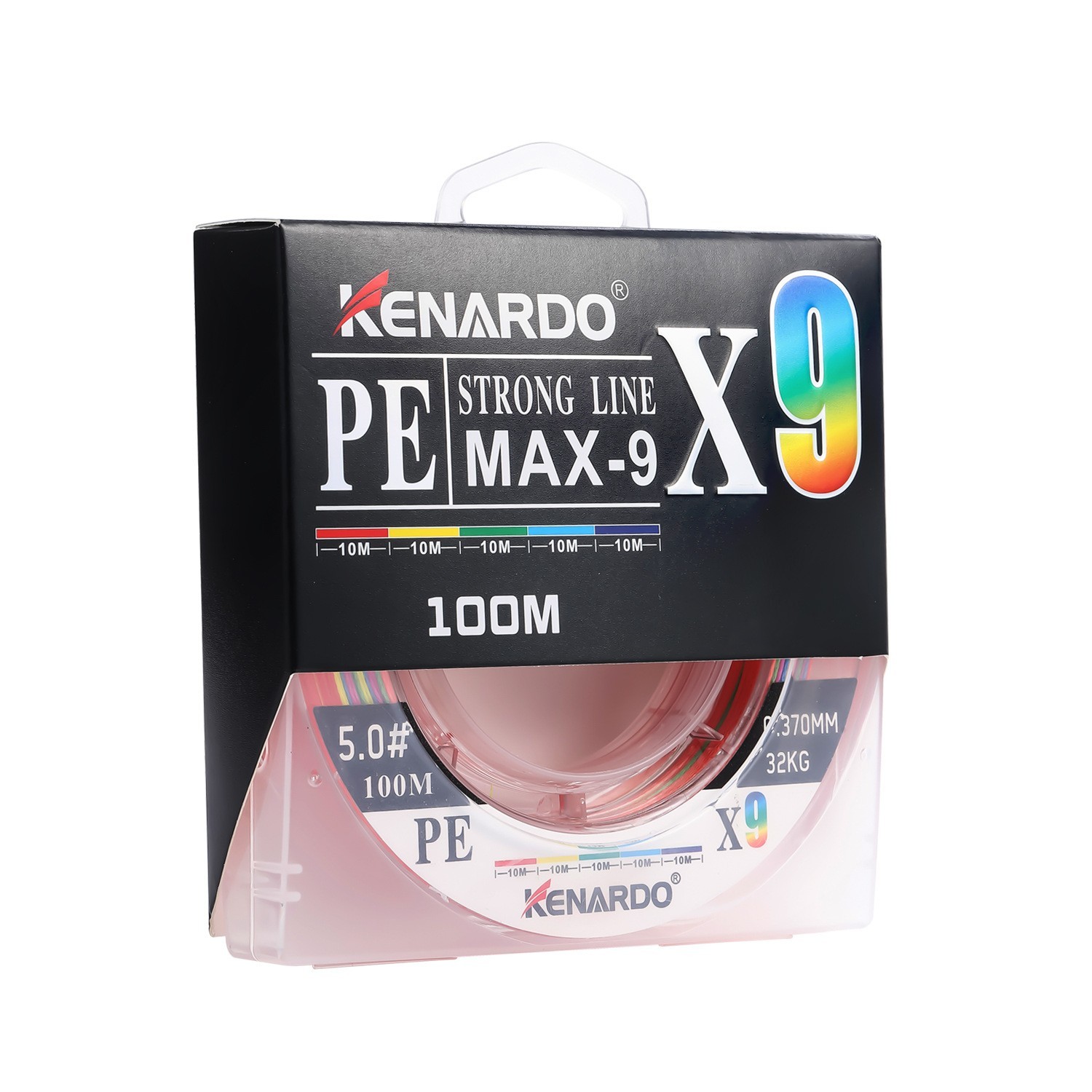 multicolored x9 100m
