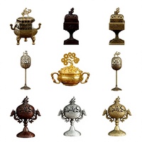 Nouveau Censer carré en alliage de zinc de style chinois, fabriqué au Fujian, avec motifs Dragon et Phénix, Kylin et Arbre à Argent, électroplaqué, petit récipient à trésors