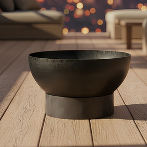 Brasero en acier noir sur mesure, rustique, pour patio extérieur, jardin, foyer à bois, chauffage de camping - Product Image 1