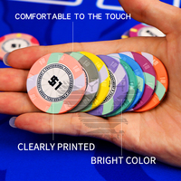 YH Vente en gros à collectionner 10g Gravure personnalisée Jetons de poker courbes en céramique Jetons de casino Jetons de baccara Jetons de blackjack