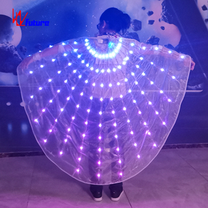 WL-0268 Robe de bal blanche pour <span class=keywords><strong>femme</strong></span> adulte, ailes LED ISIS, <span class=keywords><strong>costume</strong></span> de boule <span class=keywords><strong>disco</strong></span>, robe de princesse de carnaval, danse, 1 pièce par - Product Image 4