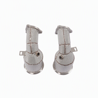 Flow Sport 200 cellules pour Porsche Panamera 971 2.9T + Résonance basse fréquence optimisée 2019 SS304 Downpipe pour Tuning Automobile et Amélioration de Puissance