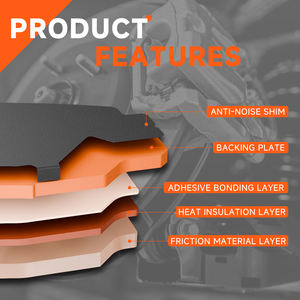 Kaluj Auto Parts Système de freinage de voiture Jeu de plaquettes de frein arrière D621 45022-SNE-A00 45022-T3L-A00 pour Honda <span class=keywords><strong>Civic</strong></span> VIII/IX Berlines - Product Image 3