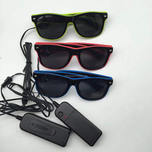 Lunettes de soleil <span class=keywords><strong>LED</strong></span> lumineuses avec fil lumineux néon, décoration de fête du Nouvel An, Halloween, bar, <span class=keywords><strong>masque</strong></span>, lunettes clignotantes, vente chaude, Finegreen - Product Image 2